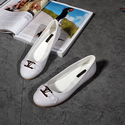 LV Shallow mouth flat shoes Women--005